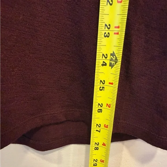 41 Hawthorn V-Neck Knit Top 3/4 Sleeve Burgundy Women's Size M - Picture 3 of 8